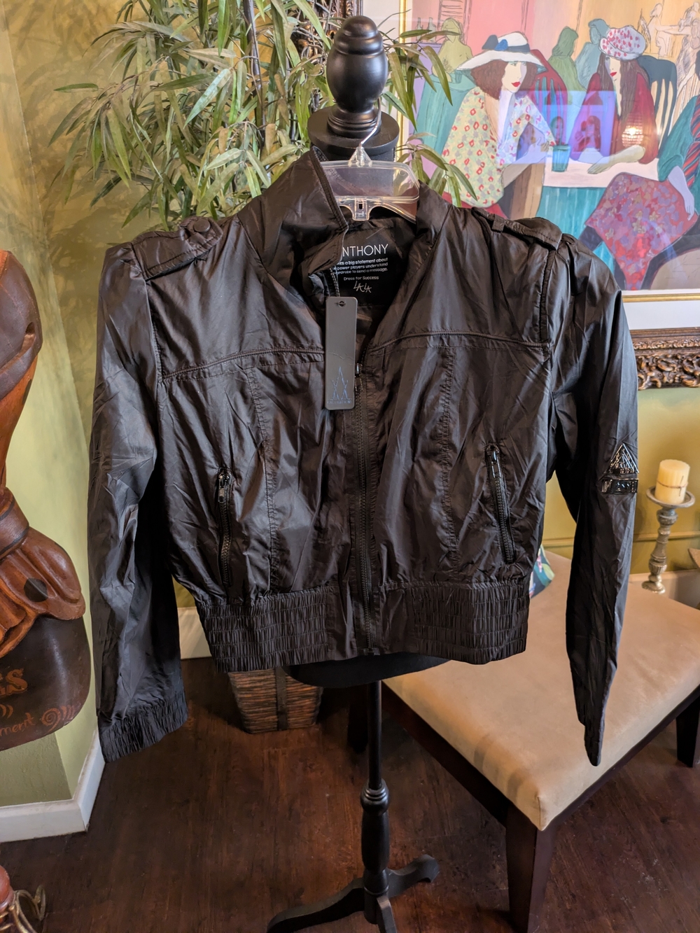 Antthony Black Women's Lightweight Bomber Jacket